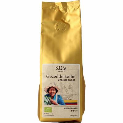 SUN Coffee Gezeilde koffiebonen medium roast bio
