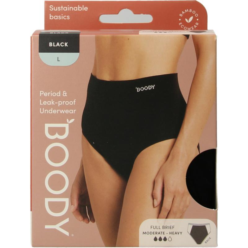 Menstruatieondergoed tailleslip zwart normaal L