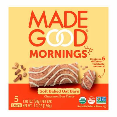 Made Good Morning bar cinnamon bun bio