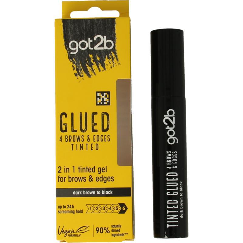 Glued 4 brows black
