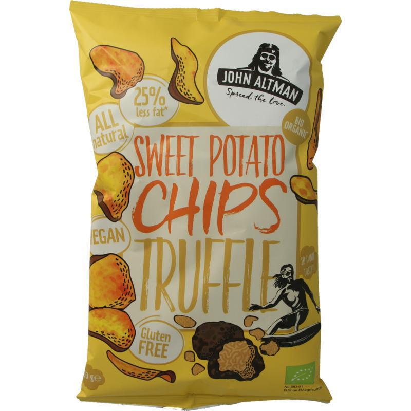 Zoete aardappel chips truffle bio