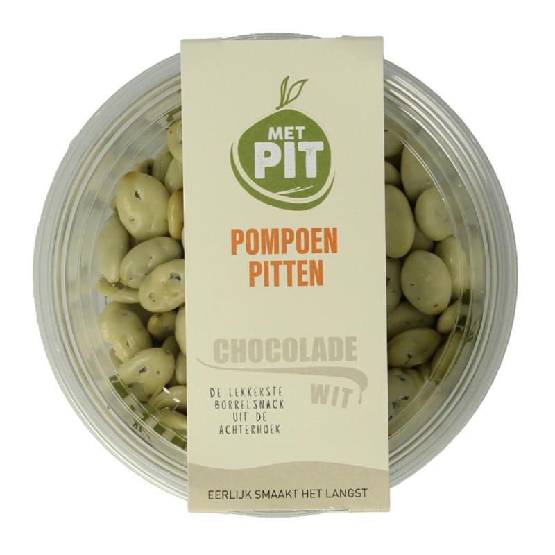 Pompoenpitten witte chocolade