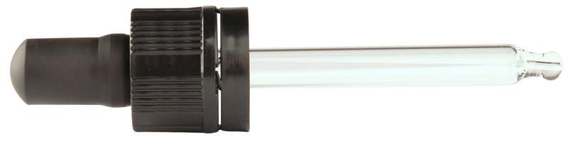 Pipet glas zwart 30ml