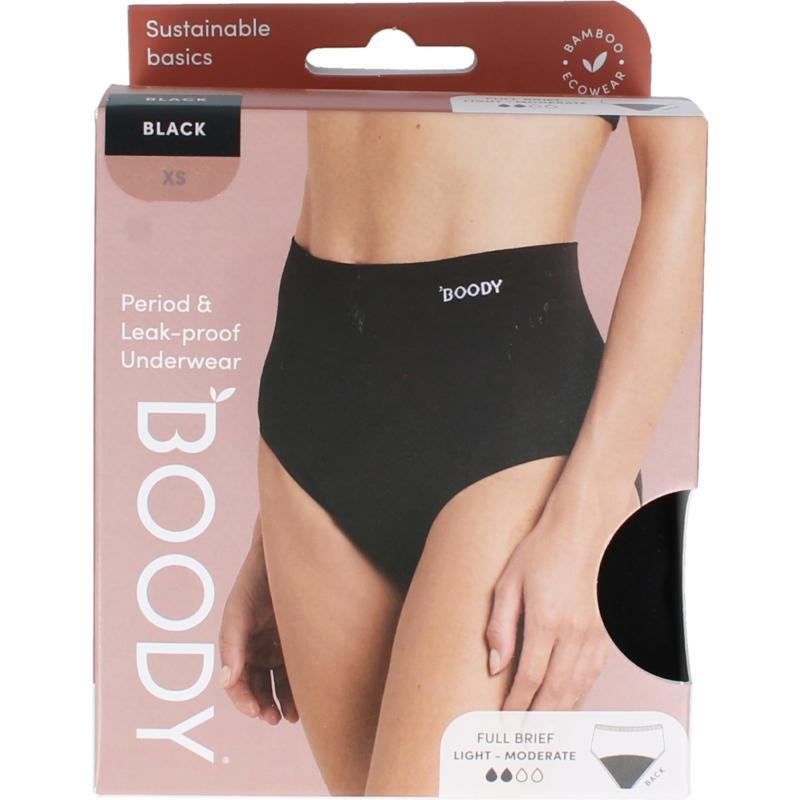 Menstruatie ondergoed zwart licht/normaal maat XS