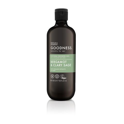 Goodness men showergel bergamot & clary sage