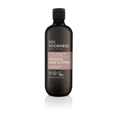 Goodness men showergel patchouli, cedar & cypress
