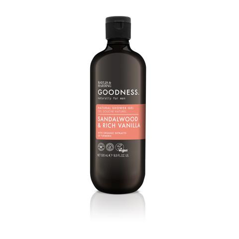 Goodness men showergel sandelwood & rich vanilla