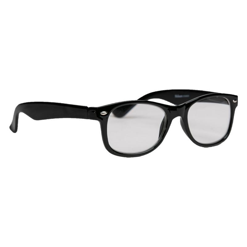 Leesbril wayfarer glans zwart +1.00