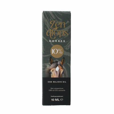 Zendrops CBD olie paarden 10% hennepzaadolie