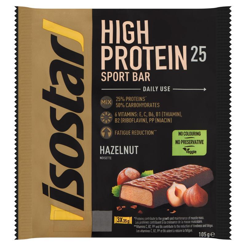 High protein 25 sport bars hazelnut 3 pack