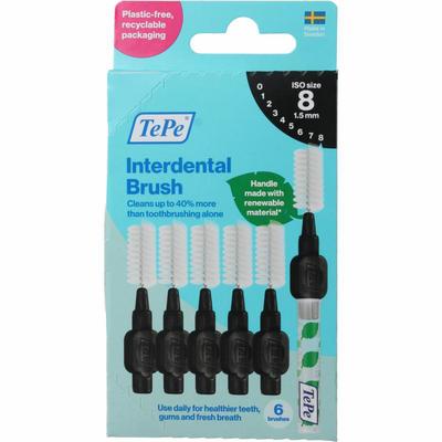 TePe Interdentale ragers original zwart 1,5mm maat 8