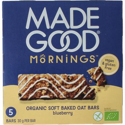 MadeGood Mornings bar blueberry bio