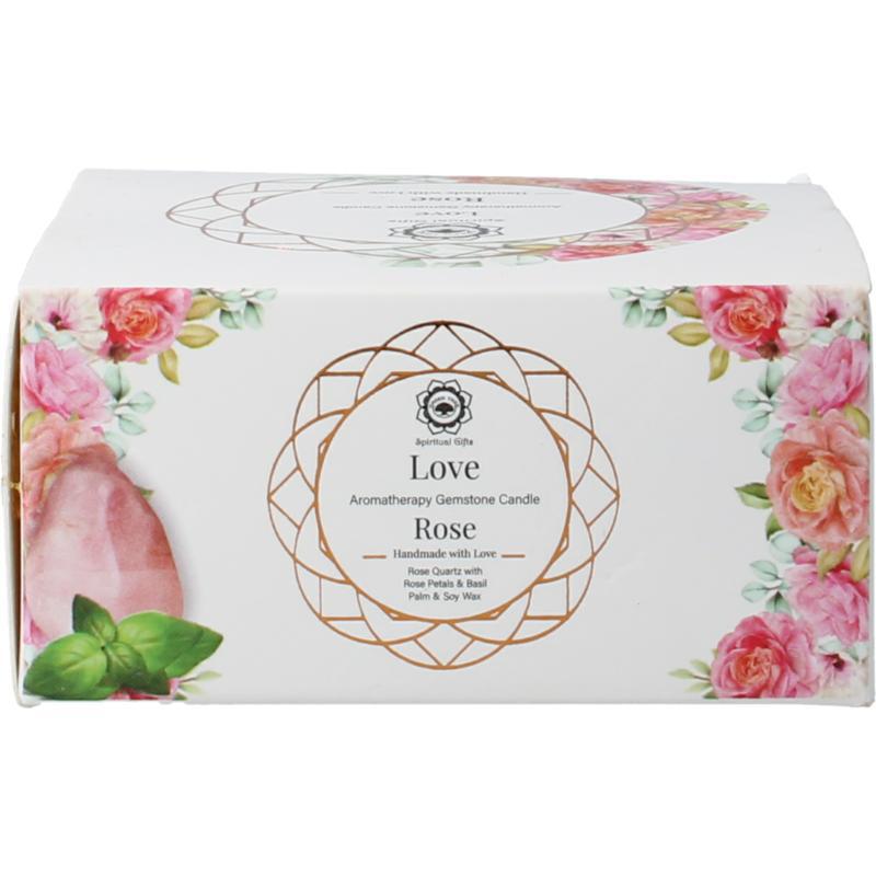 Gemstone candle love rose