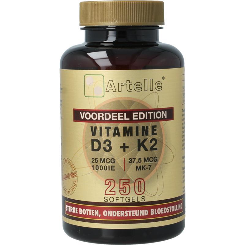 Vitamine D3 25mcg + K2 37,5 mcg MK-7