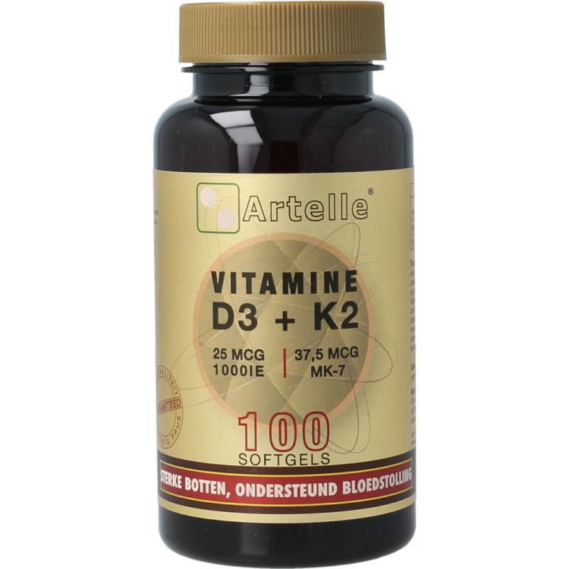 Vitamine D3 25mcg + K2 37,5 mcg MK-7