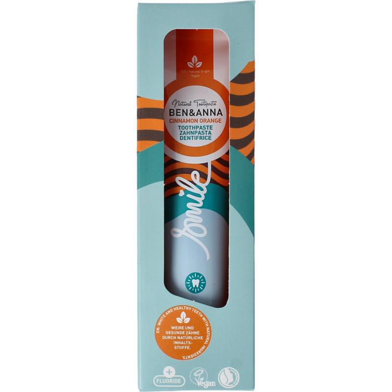 Toothpaste smile cinnamon orange