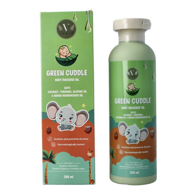 Green cuddle baby massageolie