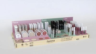 Lavera colour cosm houten displ leeg displ