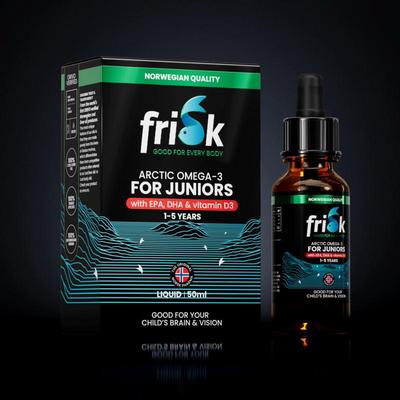 Frisk Omega 3 kinderen – visolie met DHA & D3