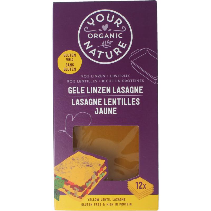 Lasagne van gele linzen bio
