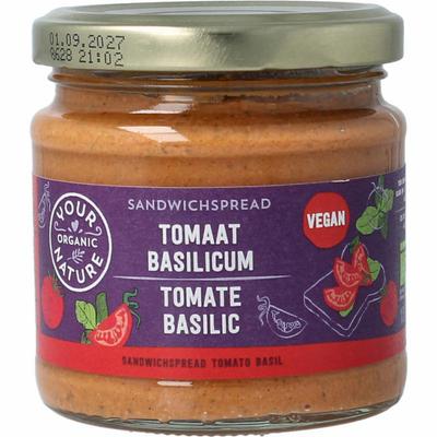Your Organic Nature Sandwichspread tomaat basilicum bio