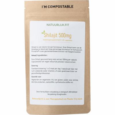 NATUURLIJK.FIT B.V. shilajit 500mg 60ca