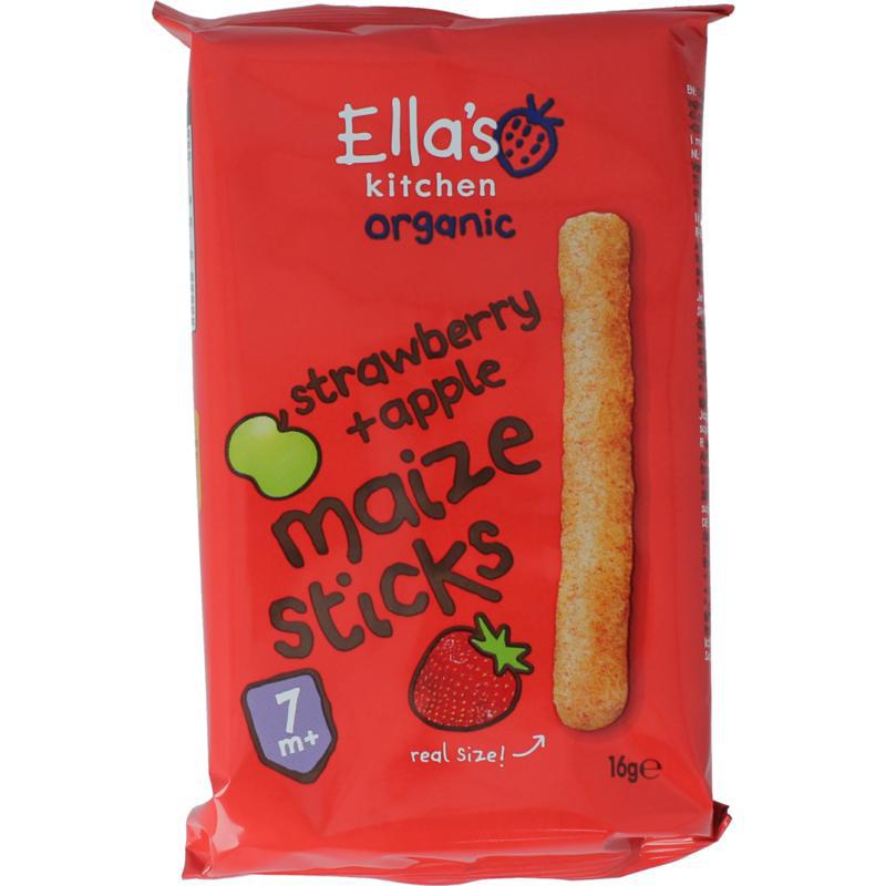 Maize sticks aardbei/appel 7+ maanden bio