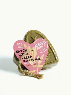 Aleppo Soap Co Savon d'Alep hart fleur de rose met touw