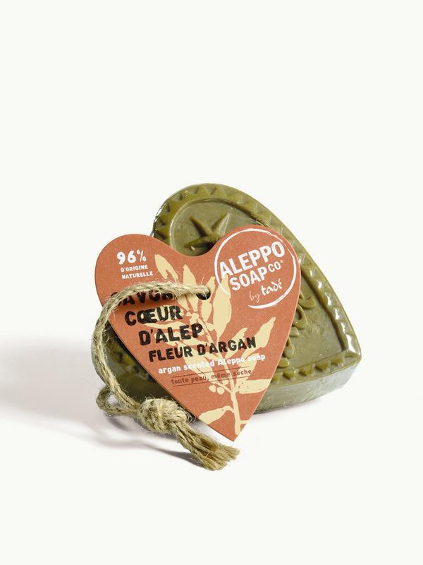 Savon d'Alep hart fleur de argan met touw
