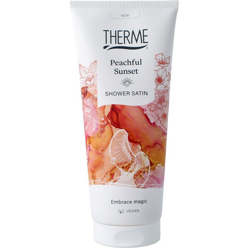 Peachful sunset shower satin