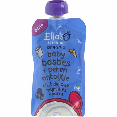 Ella's Kitchen Baby bosbes + peer ontbijt 6+ bio