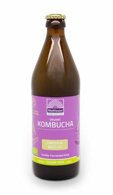 Mattisson Kombucha ginger & matcha double fermented bio