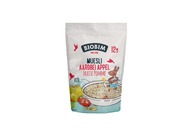 Muesli aardbei appel 12+ maanden bio