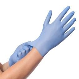 CMT Onderzoekshandschoen nitriel poedervrij blauw L