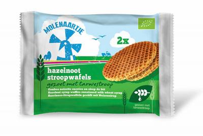 Molenaartje stroopwafel hazelnoot duopack 2 stuks