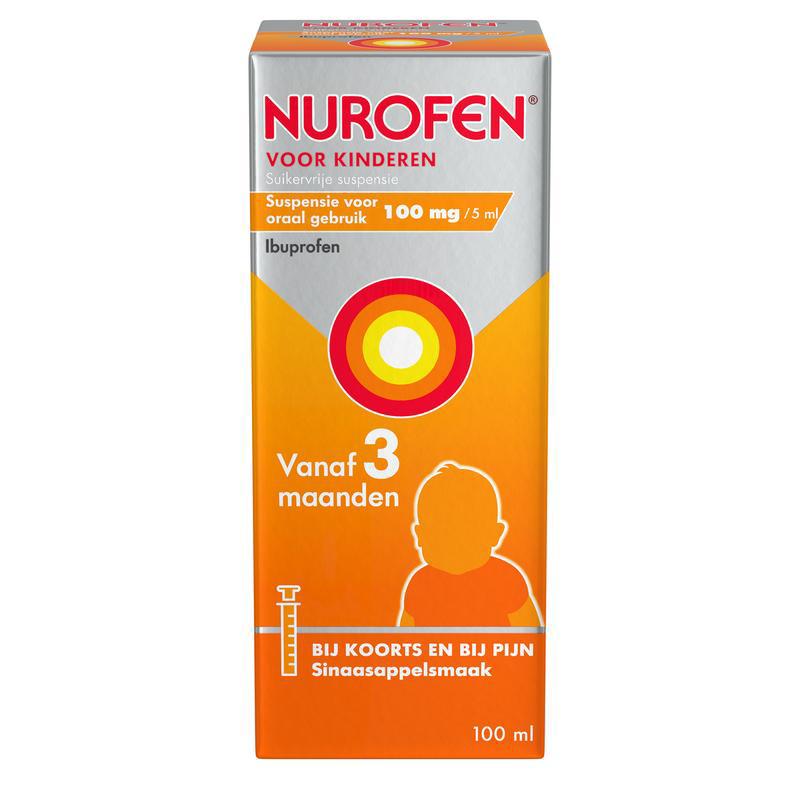 Suspensie kind 100mg / 5ml sinaasappel suikervrij