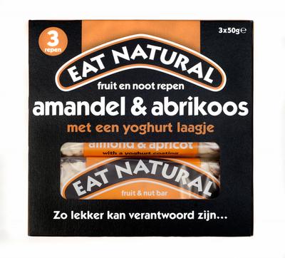 EAT NATURAL Almond apricot yoghurt 3 x 50 gram