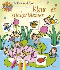Merkloos bloemenelfjes-kleur&stickerpl boek