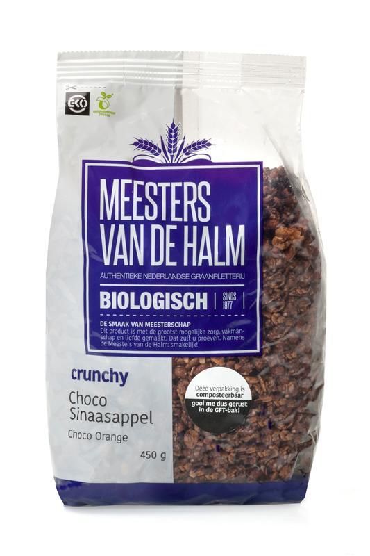 Crunchy chocolade/sinaasappel