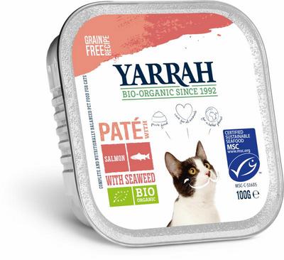 Yarrah Kattenvoer pate met zalm bio
