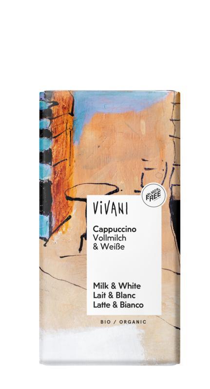 Chocolade melk en wit cappuccino bio