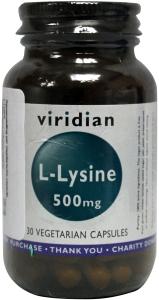 VIRIDIAN L lysine 500mg viridian 30cap