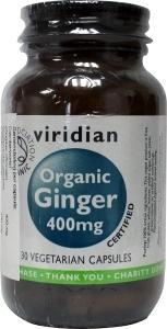 VIRIDIAN Organic ginger root 400mg vir 30cap