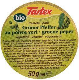Tartex pate groene peper bio - 50gr