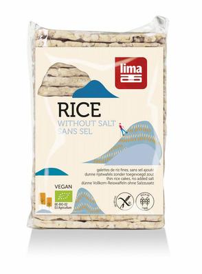 Lima Rijstwafels zonder zout dun recht bio