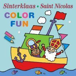 Merkloos sinterklaas color fun boek