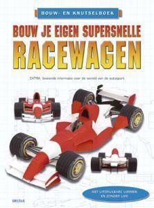 Merkloos bouw- en knutselboek racewagen boek