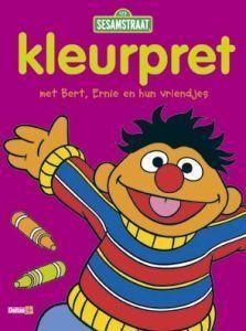 Merkloos sesamstraat kleurpret bert+e boek