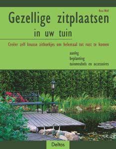 Merkloos gezellige zitplaatsen in tuin boek