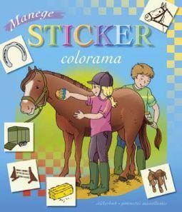 Merkloos manege sticker colorama boek